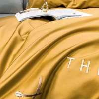 Комплект постельного белья СИТРЕЙД Сатин однотонный с вышивкой DHA012